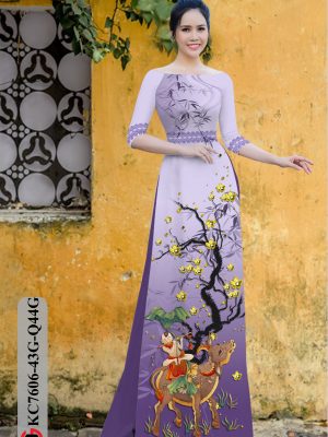 Vải Áo Dài Tranh Đông Hồ thiết kế 2020 AD KC7606 27 1605516754 765 Vai Ao Dai Tranh Dong Ho thiet ke 2020 AD
