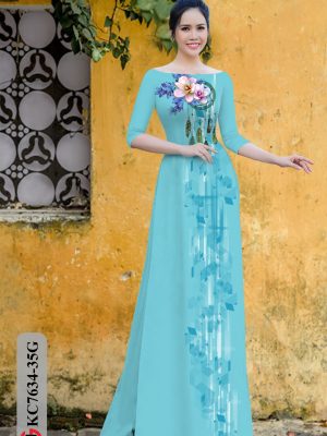 Vải Áo Dài Hoa In 3D kiểu mới AD KC7634 21 1605765173 82 Vai Ao Dai Hoa In 3D kieu moi AD KC7634