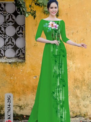 Vải Áo Dài Hoa In 3D kiểu mới AD KC7634 25 1605765174 566 Vai Ao Dai Hoa In 3D kieu moi AD KC7634