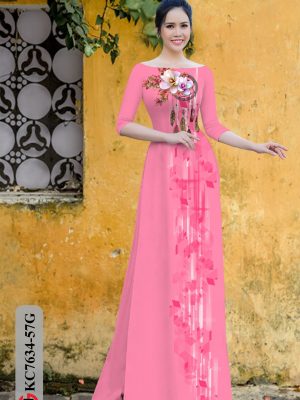 Vải Áo Dài Hoa In 3D kiểu mới AD KC7634 28 1605765174 94 Vai Ao Dai Hoa In 3D kieu moi AD KC7634