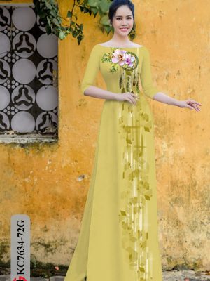Vải Áo Dài Hoa In 3D kiểu mới AD KC7634 29 1605765175 257 Vai Ao Dai Hoa In 3D kieu moi AD KC7634