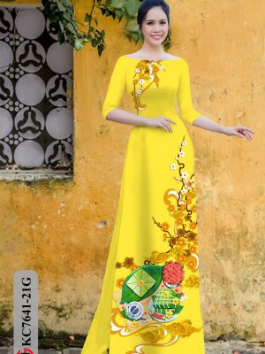 Vải Áo Dài Đón Tết 2021 kiểu mới AD KC7641 21 1605855366 954 Vai Ao Dai Don Tet 2021 kieu moi AD KC7641