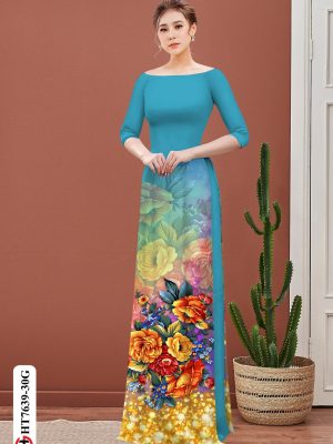 Vải Áo Dài Hoa In 3D mới ra AD HT7639 24 1605856170 951 Vai Ao Dai Hoa In 3D moi ra AD HT7639