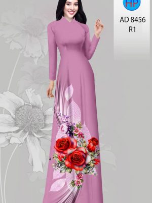 Vải Áo Dài Hoa Hồng kiểu mới AD 8456 22 1606181548 535 Vai Ao Dai Hoa Hong kieu moi AD 8456