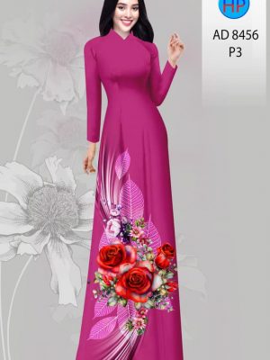 Vải Áo Dài Hoa Hồng kiểu mới AD 8456 27 1606181549 785 Vai Ao Dai Hoa Hong kieu moi AD 8456