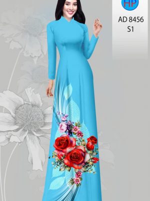 Vải Áo Dài Hoa Hồng kiểu mới AD 8456 33 1606181550 471 Vai Ao Dai Hoa Hong kieu moi AD 8456