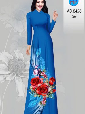 Vải Áo Dài Hoa Hồng kiểu mới AD 8456 35 1606181551 631 Vai Ao Dai Hoa Hong kieu moi AD 8456
