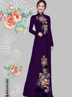 Vải Áo Dài Hoa Cẩm Chướng kiểu mới AD KC5144 23 1606182578 649 Vai Ao Dai Hoa Cam Chuong kieu moi AD KC5144