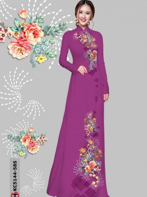 Vải Áo Dài Hoa Cẩm Chướng kiểu mới AD KC5144 27 1606182579 880 Vai Ao Dai Hoa Cam Chuong kieu moi AD KC5144