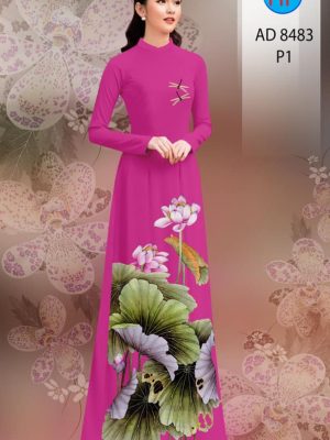 Vải Áo Dài Hoa Sen thiết kế 2020 AD 8483 30 1606184242 1 Vai Ao Dai Hoa Sen thiet ke 2020 AD 8483