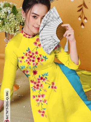 Vải Áo Dài Hoa Đào kiểu mới AD KC7673 33 1606379691 282 Vai Ao Dai Hoa Dao kieu moi AD KC7673