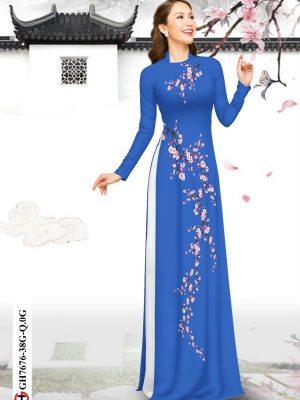 Vải Áo Dài Hoa Đào Đón Tết thiết kế 2020 AD GH7676 20 1606380041 227 Vai Ao Dai Hoa Dao Don Tet thiet ke 2020