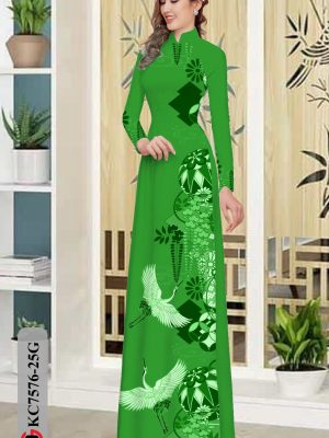 Vải Áo Dài Chim Hạc kiểu mới AD KC7576 16 Vai Ao Dai Chim Hac kieu moi AD KC7576