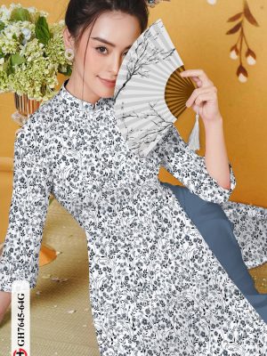Vải Áo Dài Hoa Đều kiểu mới AD GH7645 16 Vai Ao Dai Hoa Deu kieu moi AD GH7645