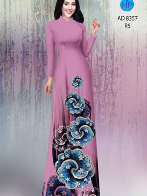 Vải Áo Dài Hoa In 3D mới ra AD 8357 19 Vai Ao Dai Hoa In 3D moi ra AD 8357