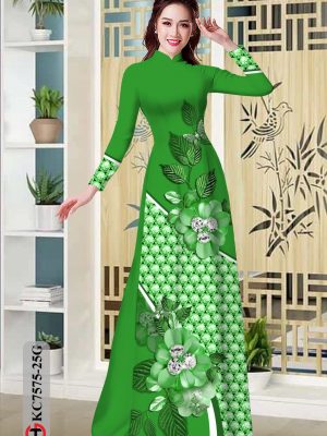 Vải Áo Dài Hoa In 3D mới ra AD KC7575 15 Vai Ao Dai Hoa In 3D moi ra AD KC7575