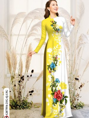 Vải áo dài hoa in 3D mới ra AD GH7554 16 Vai ao dai hoa in 3D moi ra AD GH7554