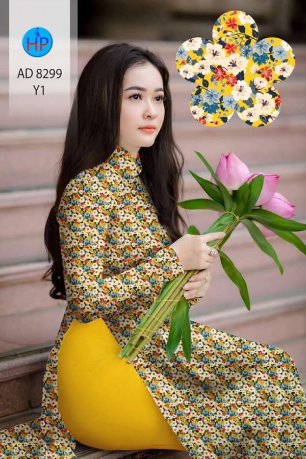 Vai ao dai hoa nhi moi ra AD 8299