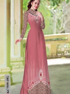 Vải áo dài hoa văn độc đáo kiểu mới AD KC7559 16 Vai ao dai hoa van doc dao kieu moi AD