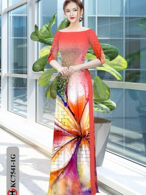 Vải áo dài hoa văn kiểu mới AD KC7541 17 Vai ao dai hoa van kieu moi AD KC7541