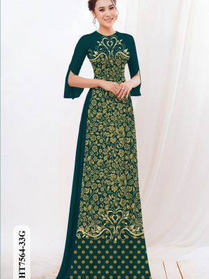 Vải áo dài hoa văn thiết kế 2020 AD HT7564 16 Vai ao dai hoa van thiet ke 2020 AD HT7564