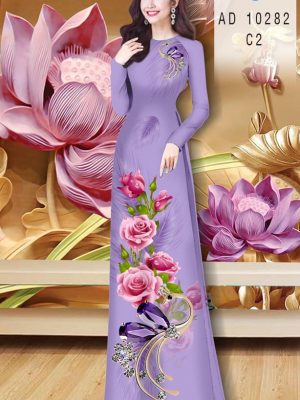 Vải Áo Dài Hoa Hồng kiểu mới AD 10282 33 1606793356 823 Vai Ao Dai Hoa Hong kieu moi AD 10282