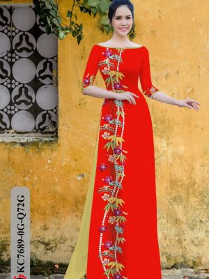 Vải Áo Dài Hoa In 3D thiết kế 2020 AD KC7689 21 1606794431 256 Vai Ao Dai Hoa In 3D thiet ke 2020 AD