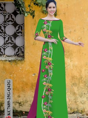 Vải Áo Dài Hoa In 3D thiết kế 2020 AD KC7689 25 1606794432 141 Vai Ao Dai Hoa In 3D thiet ke 2020 AD