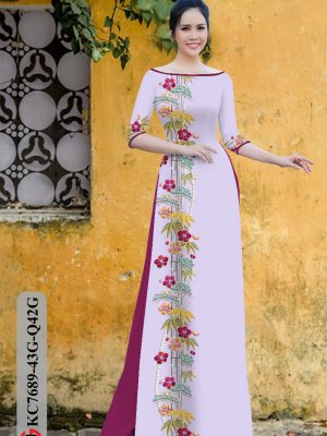 Vải Áo Dài Hoa In 3D thiết kế 2020 AD KC7689 23 1606794432 667 Vai Ao Dai Hoa In 3D thiet ke 2020 AD