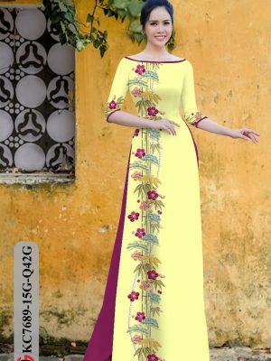 Vải Áo Dài Hoa In 3D thiết kế 2020 AD KC7689 30 1606794434 125 Vai Ao Dai Hoa In 3D thiet ke 2020 AD