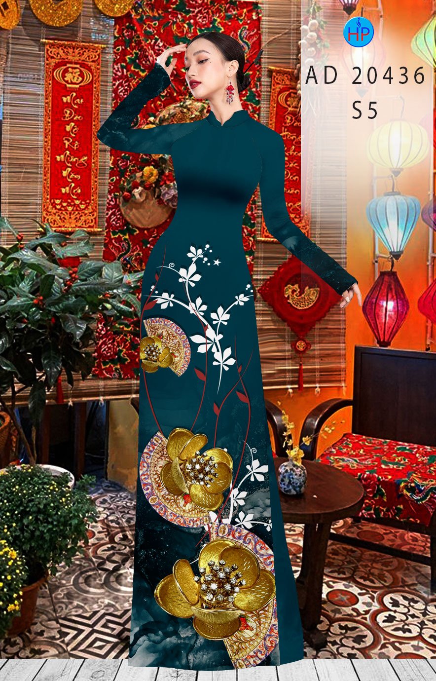 Vải Áo Dài Tết Năm Mới thiết kế 2020 AD 20436 40 Vải Áo Dài Tết Năm Mới thiết kế 2020 AD 20436