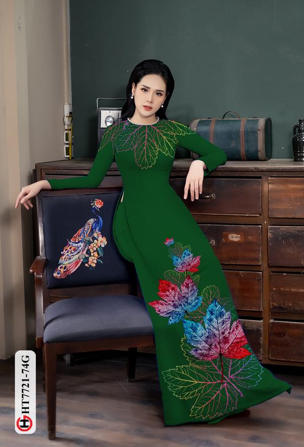Vải Áo Dài Hình Lá Phong mới ra AD HT7721 35 Vải Áo Dài Hình Lá Phong mới ra AD HT7721