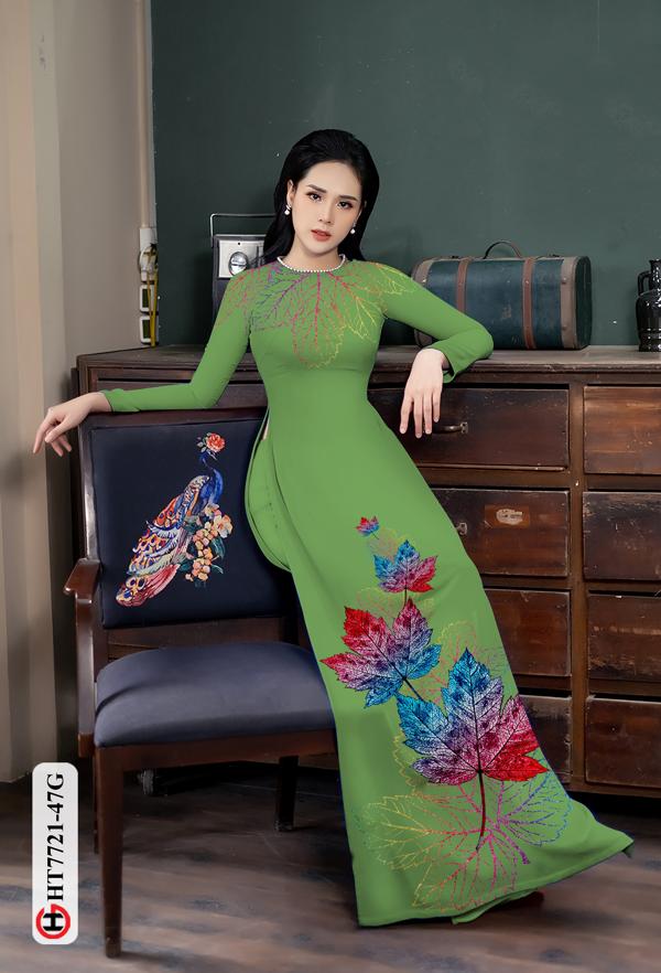 Vải Áo Dài Hình Lá Phong mới ra AD HT7721 32 Vải Áo Dài Hình Lá Phong mới ra AD HT7721