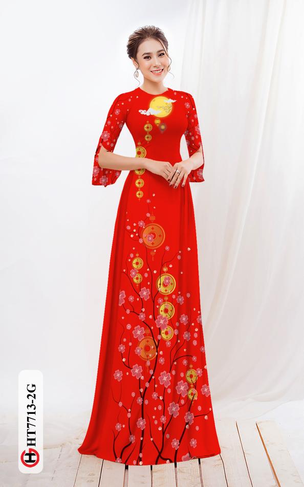 Vải Áo Dài Hoa Đào mới ra AD HT7713 37 Vải Áo Dài Hoa Đào mới ra AD HT7713