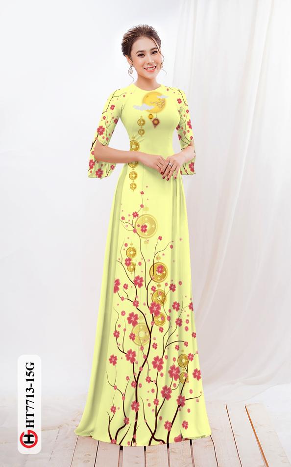 Vải Áo Dài Hoa Đào mới ra AD HT7713 39 Vải Áo Dài Hoa Đào mới ra AD HT7713