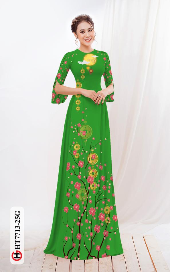 Vải Áo Dài Hoa Đào mới ra AD HT7713 41 Vải Áo Dài Hoa Đào mới ra AD HT7713