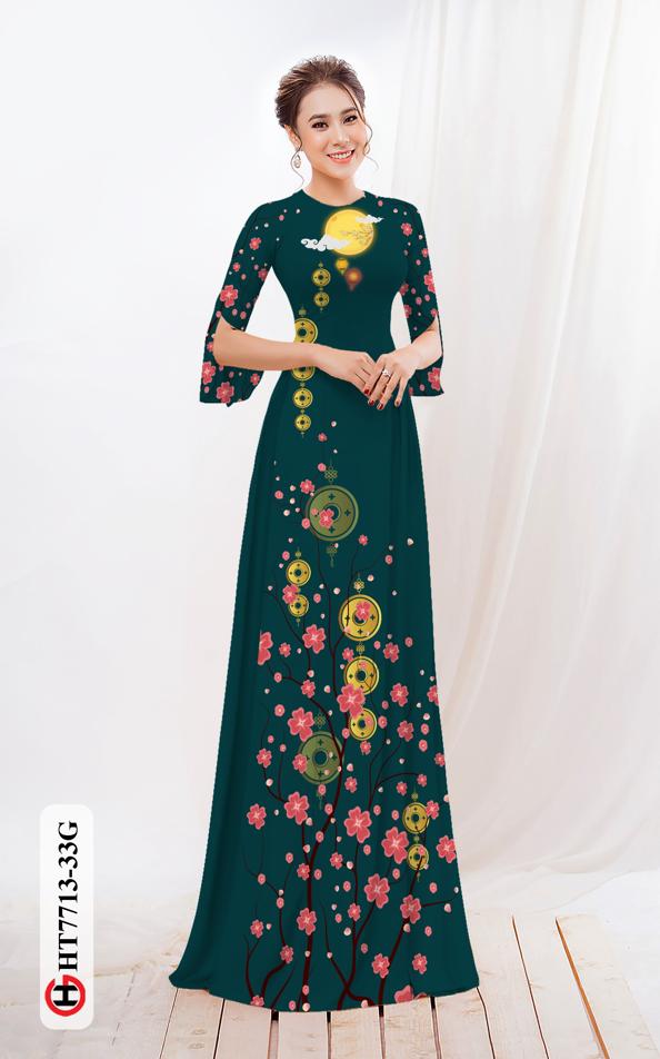 Vải Áo Dài Hoa Đào mới ra AD HT7713 43 Vải Áo Dài Hoa Đào mới ra AD HT7713