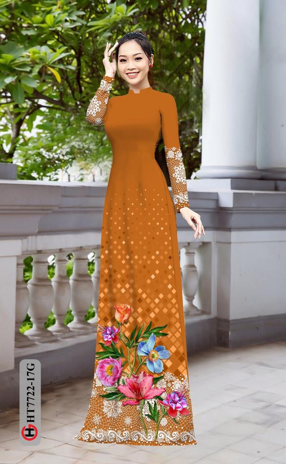 Vải Áo Dài Hoa In 3D mới ra AD HT7772 40 Vải Áo Dài Hoa In 3D mới ra AD HT7772