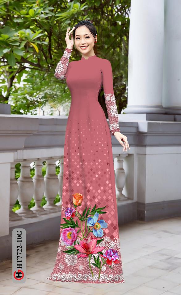 Vải Áo Dài Hoa In 3D mới ra AD HT7772 37 Vải Áo Dài Hoa In 3D mới ra AD HT7772