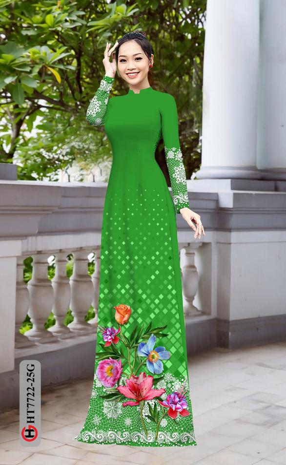 Vải Áo Dài Hoa In 3D mới ra AD HT7772 42 Vải Áo Dài Hoa In 3D mới ra AD HT7772