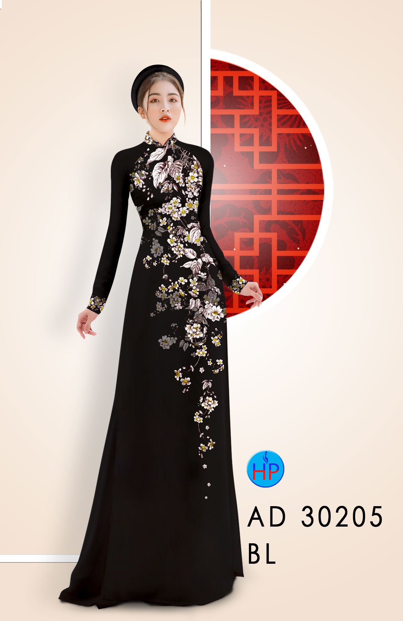 Vải Áo Dài Hoa In 3D kiểu mới AD 30205 39 Vải Áo Dài Hoa In 3D kiểu mới AD 30205