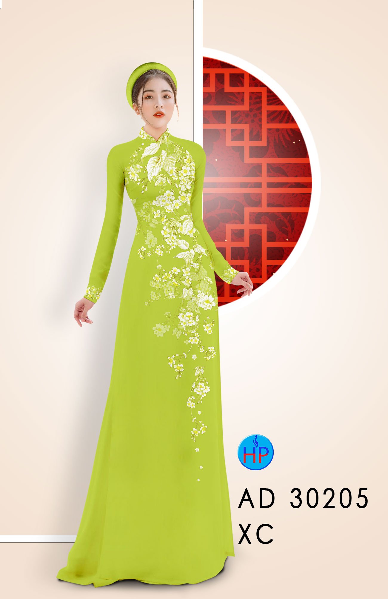 Vải Áo Dài Hoa In 3D kiểu mới AD 30205 48 Vải Áo Dài Hoa In 3D kiểu mới AD 30205