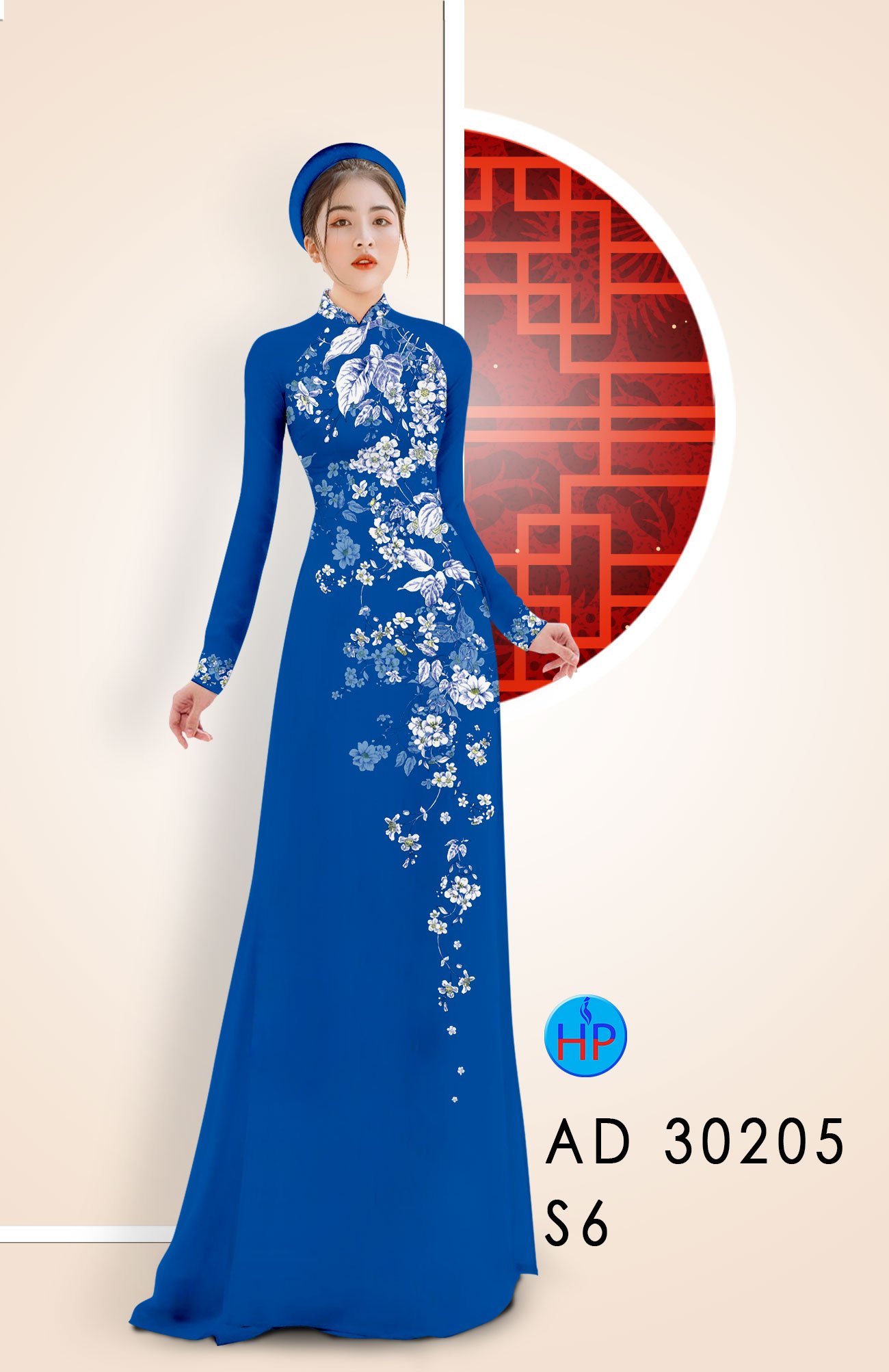 Vải Áo Dài Hoa In 3D kiểu mới AD 30205 46 Vải Áo Dài Hoa In 3D kiểu mới AD 30205