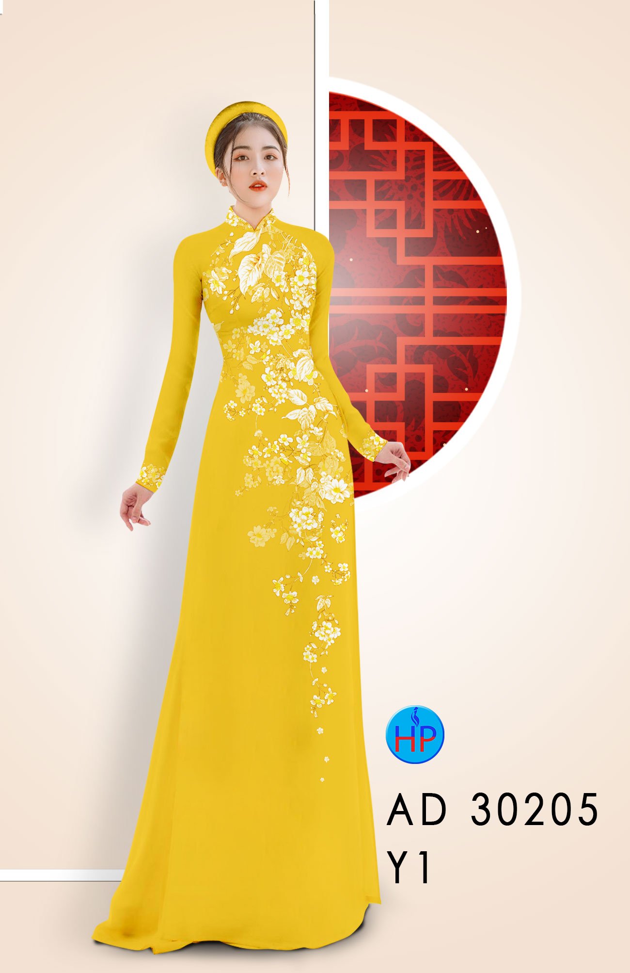 Vải Áo Dài Hoa In 3D kiểu mới AD 30205 45 Vải Áo Dài Hoa In 3D kiểu mới AD 30205