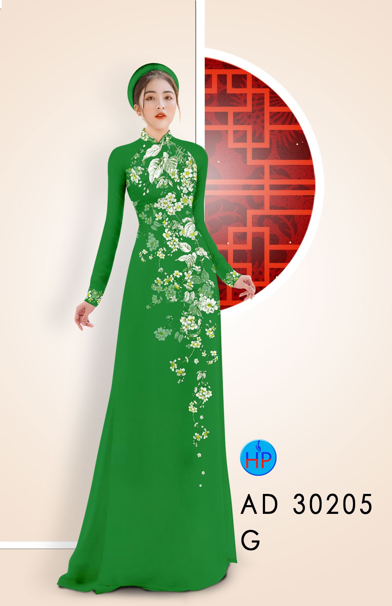 Vải Áo Dài Hoa In 3D kiểu mới AD 30205 44 Vải Áo Dài Hoa In 3D kiểu mới AD 30205