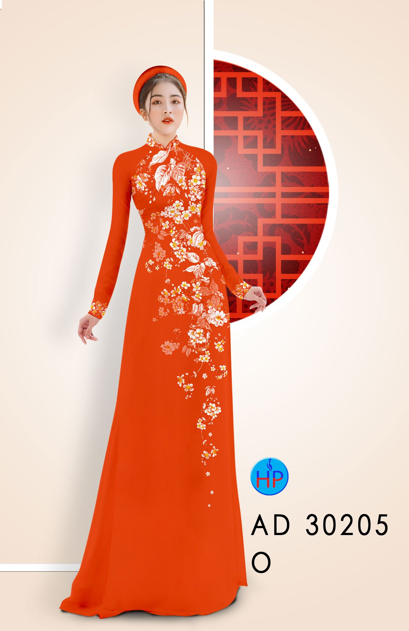 Vải Áo Dài Hoa In 3D kiểu mới AD 30205 50 Vải Áo Dài Hoa In 3D kiểu mới AD 30205