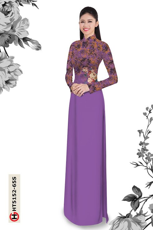 Vải Áo Dài Hoa In 3D mới ra AD HT5152 31 Vải Áo Dài Hoa In 3D mới ra AD HT5152