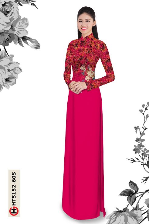 Vải Áo Dài Hoa In 3D mới ra AD HT5152 37 Vải Áo Dài Hoa In 3D mới ra AD HT5152