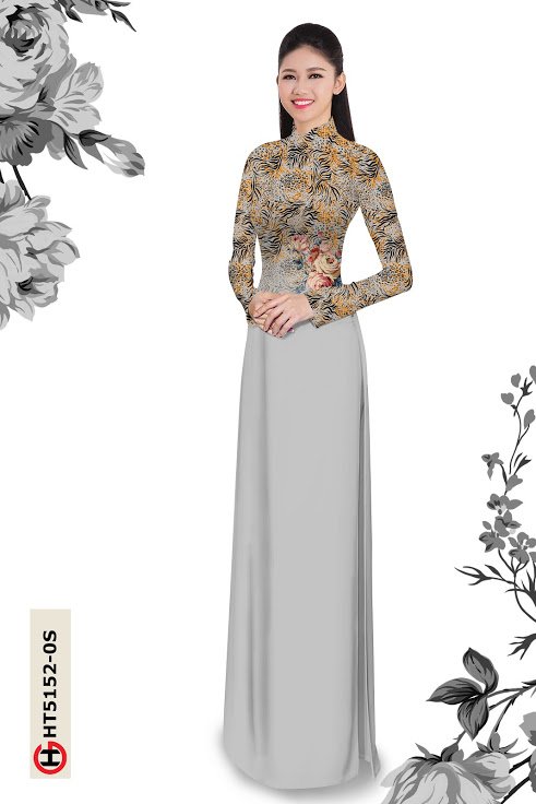 Vải Áo Dài Hoa In 3D mới ra AD HT5152 33 Vải Áo Dài Hoa In 3D mới ra AD HT5152
