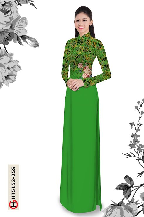Vải Áo Dài Hoa In 3D mới ra AD HT5152 35 Vải Áo Dài Hoa In 3D mới ra AD HT5152